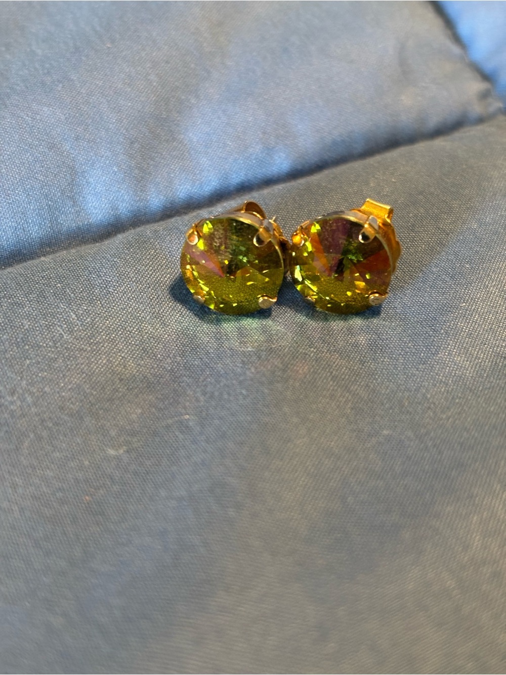 Tova Gold-Tone Green Crystal Stud Earrings - Women's Jewelry